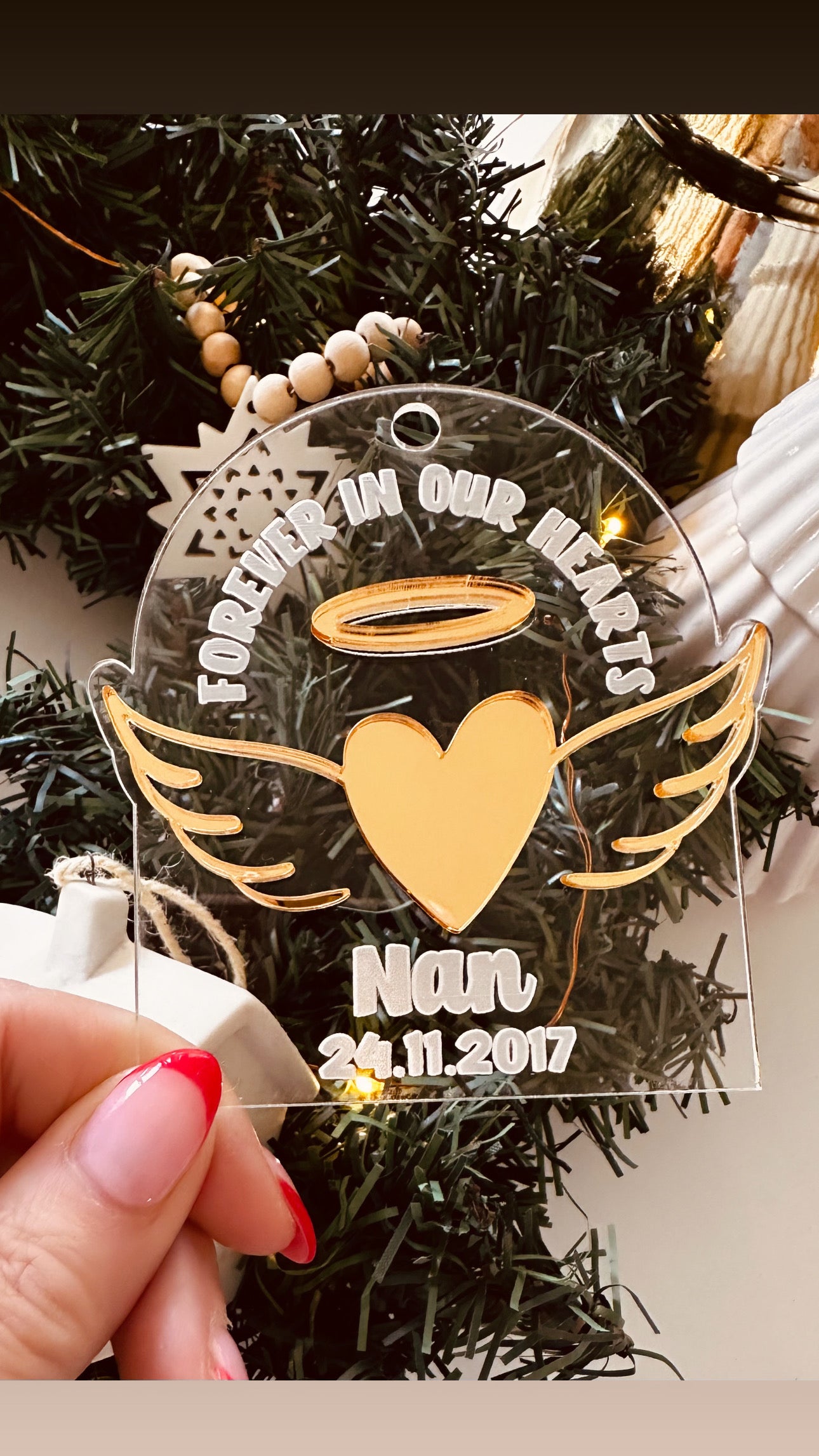 Forever in our hearts ornament