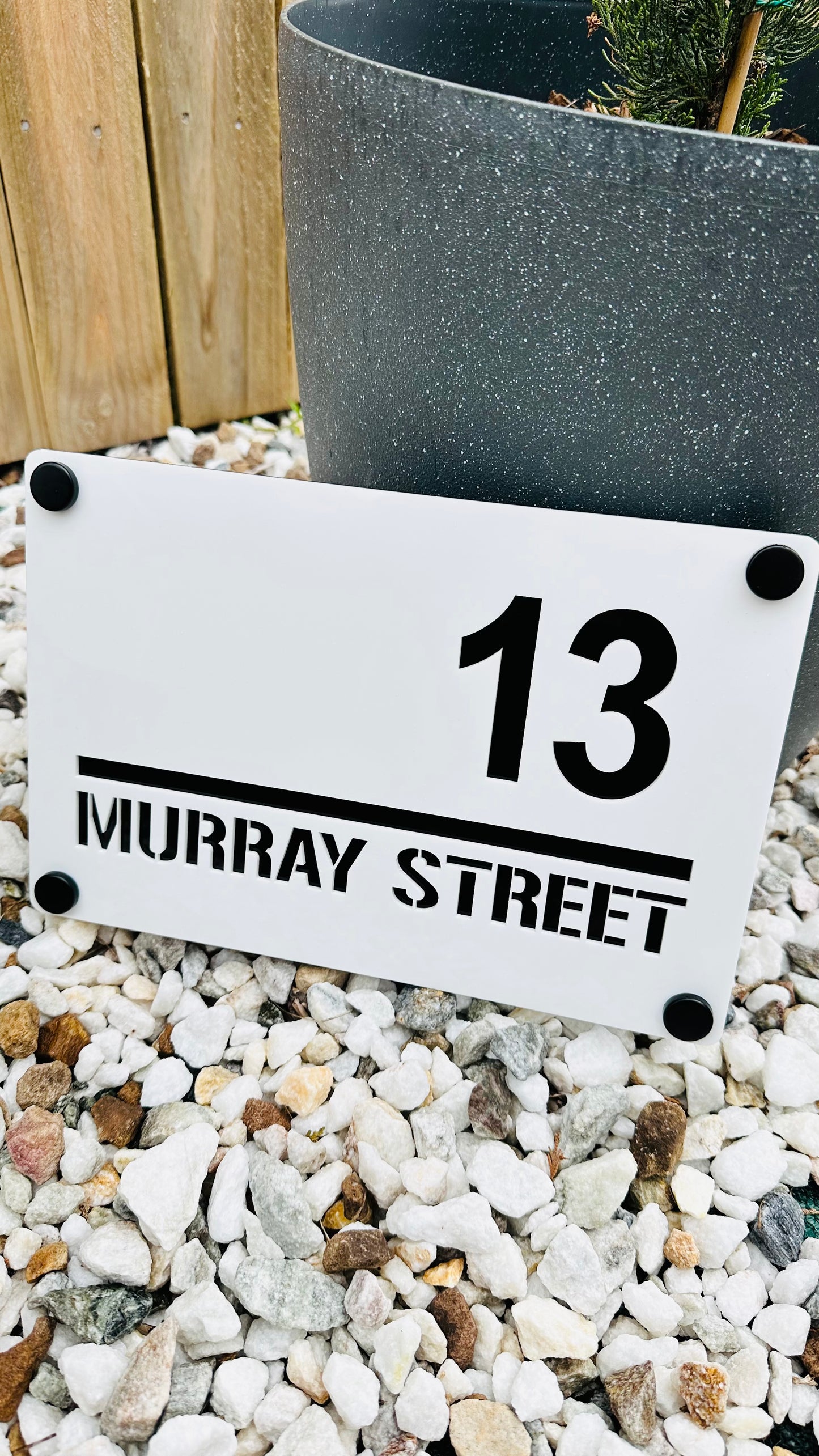 Rectangle Stencil House Sign