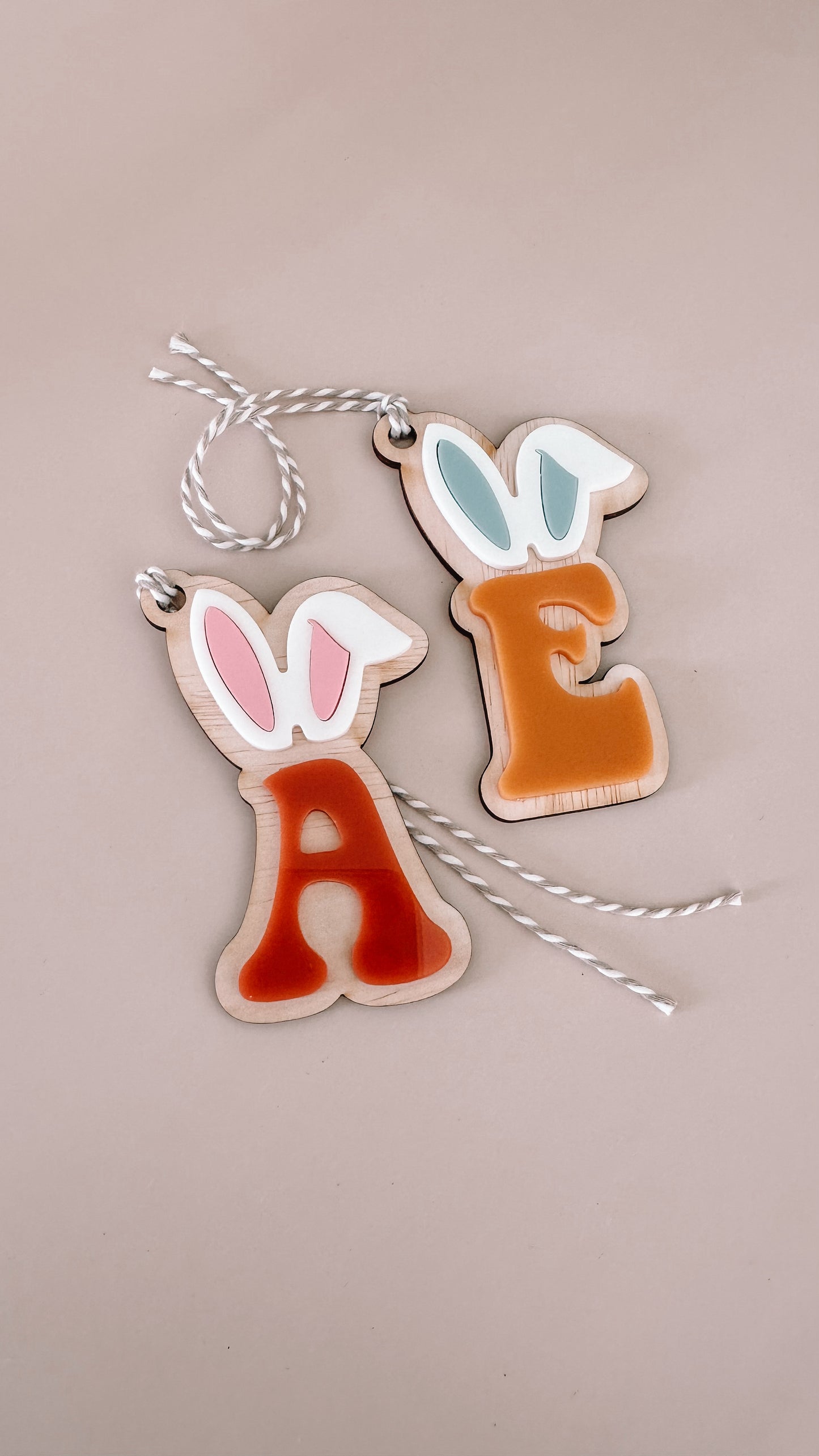 Bunny Letter Tags