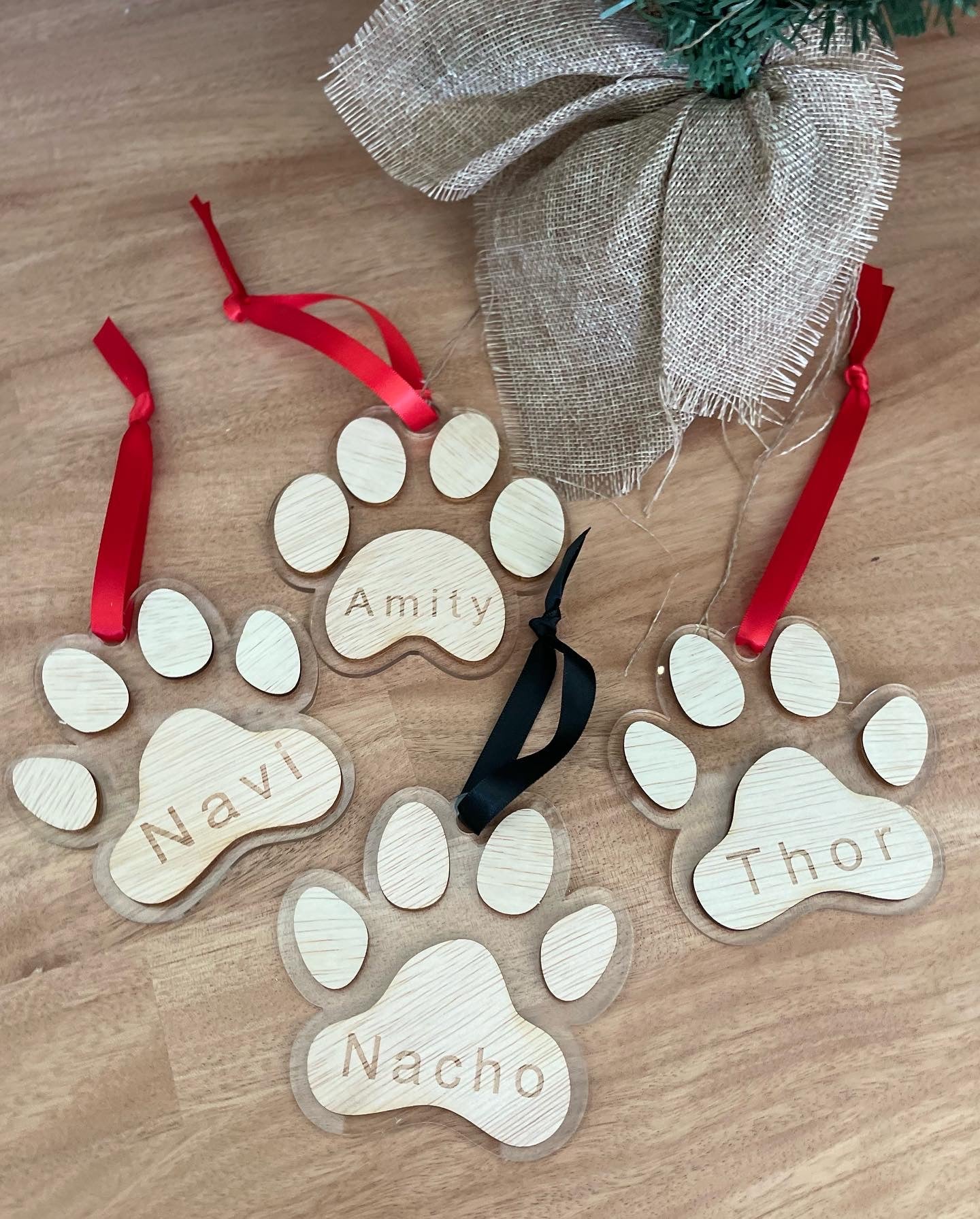 Paw Print Christmas Ornament
