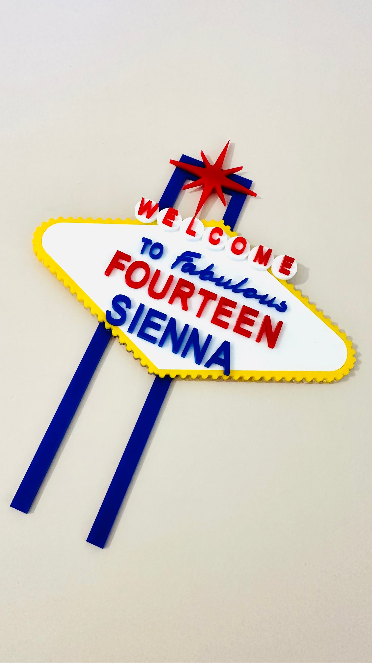 Vegas Style Cake Topper