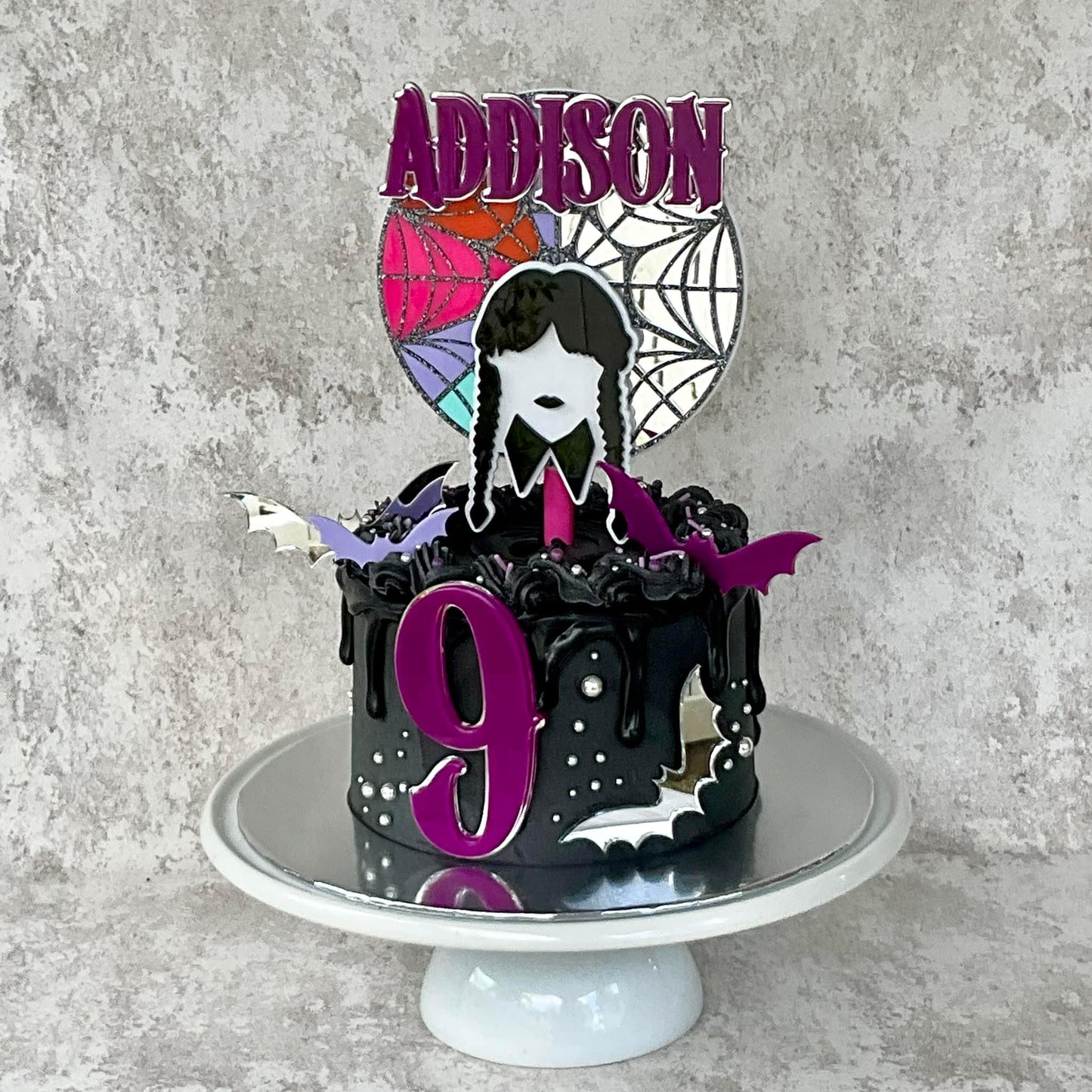 Wednesday Adams Cake topper Set
