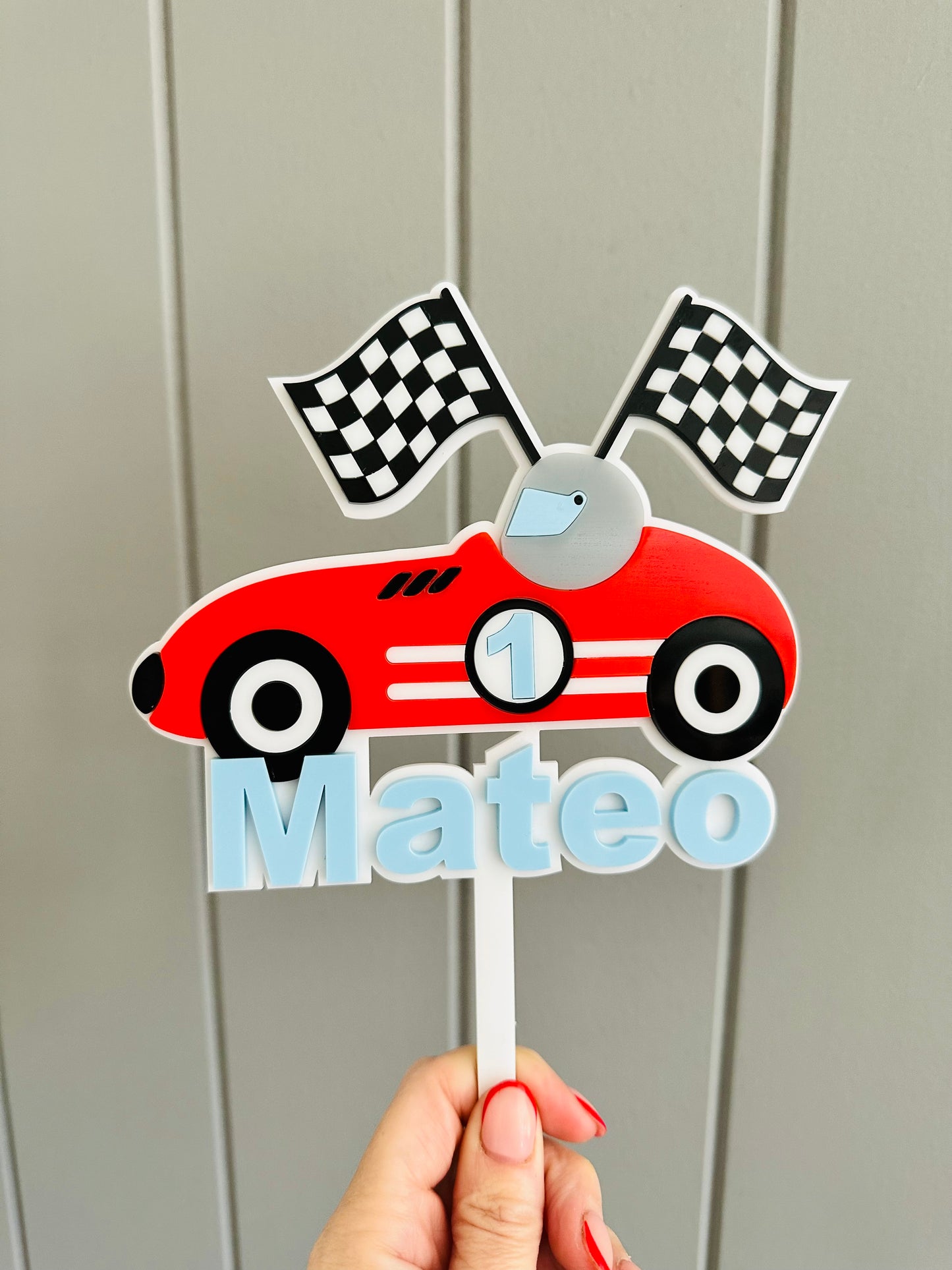 Retro Race Car Themed Topper