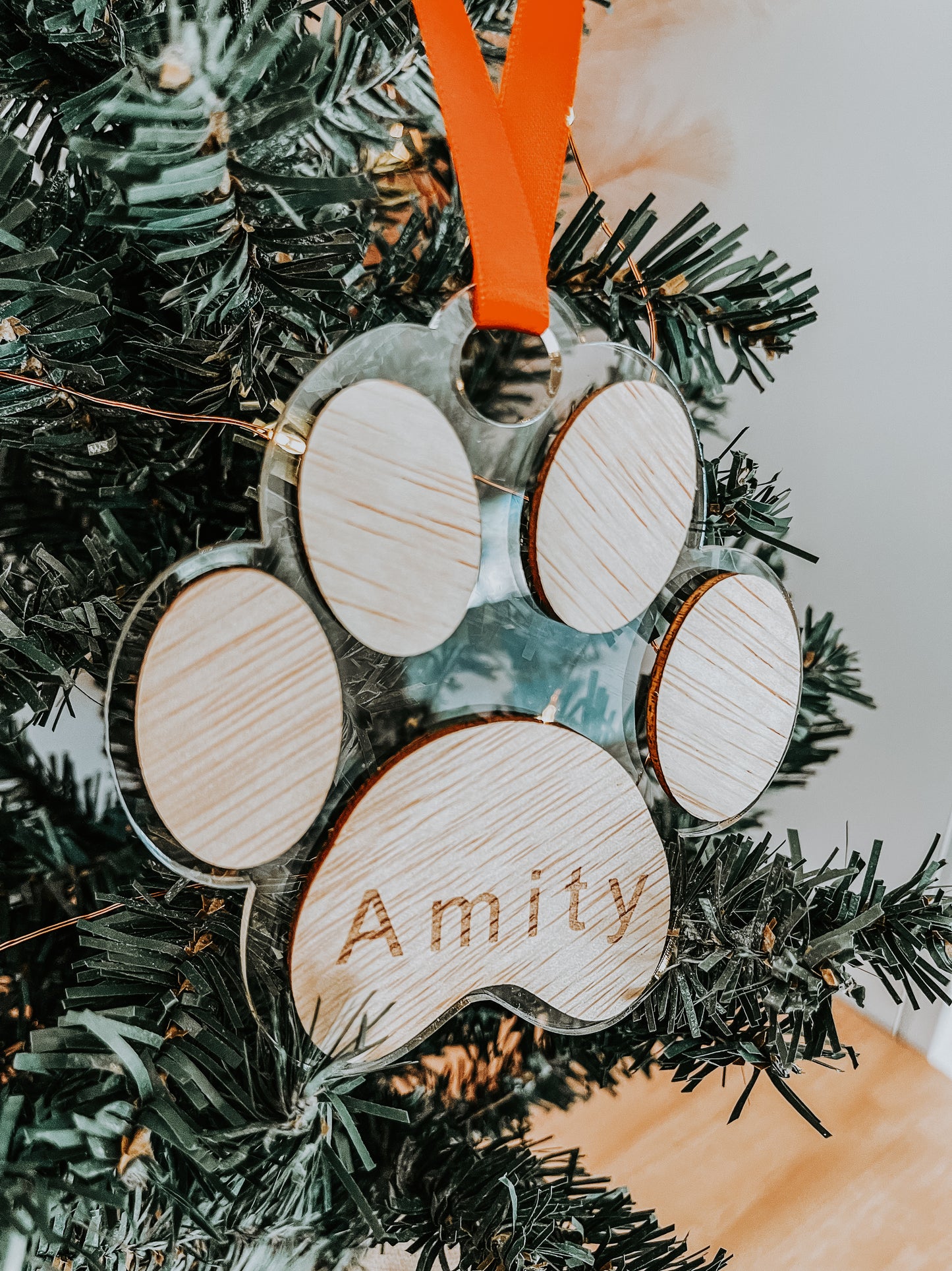 Paw Print Christmas Ornament