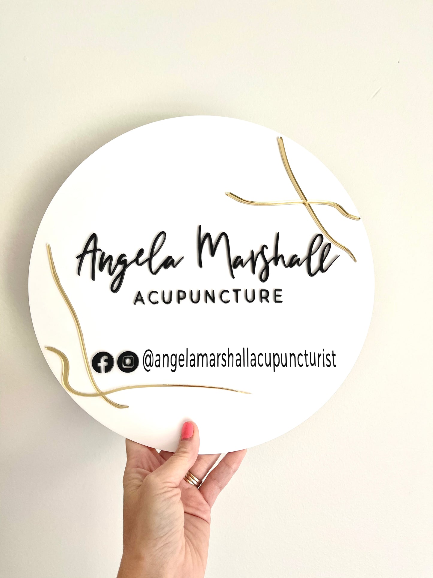 Round Business Sign from 15cm