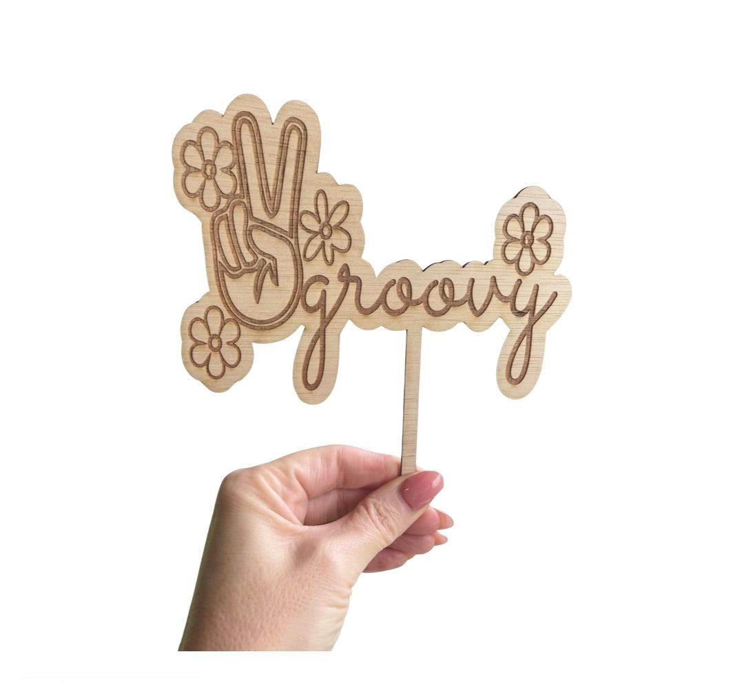 Groovy Cake Topper
