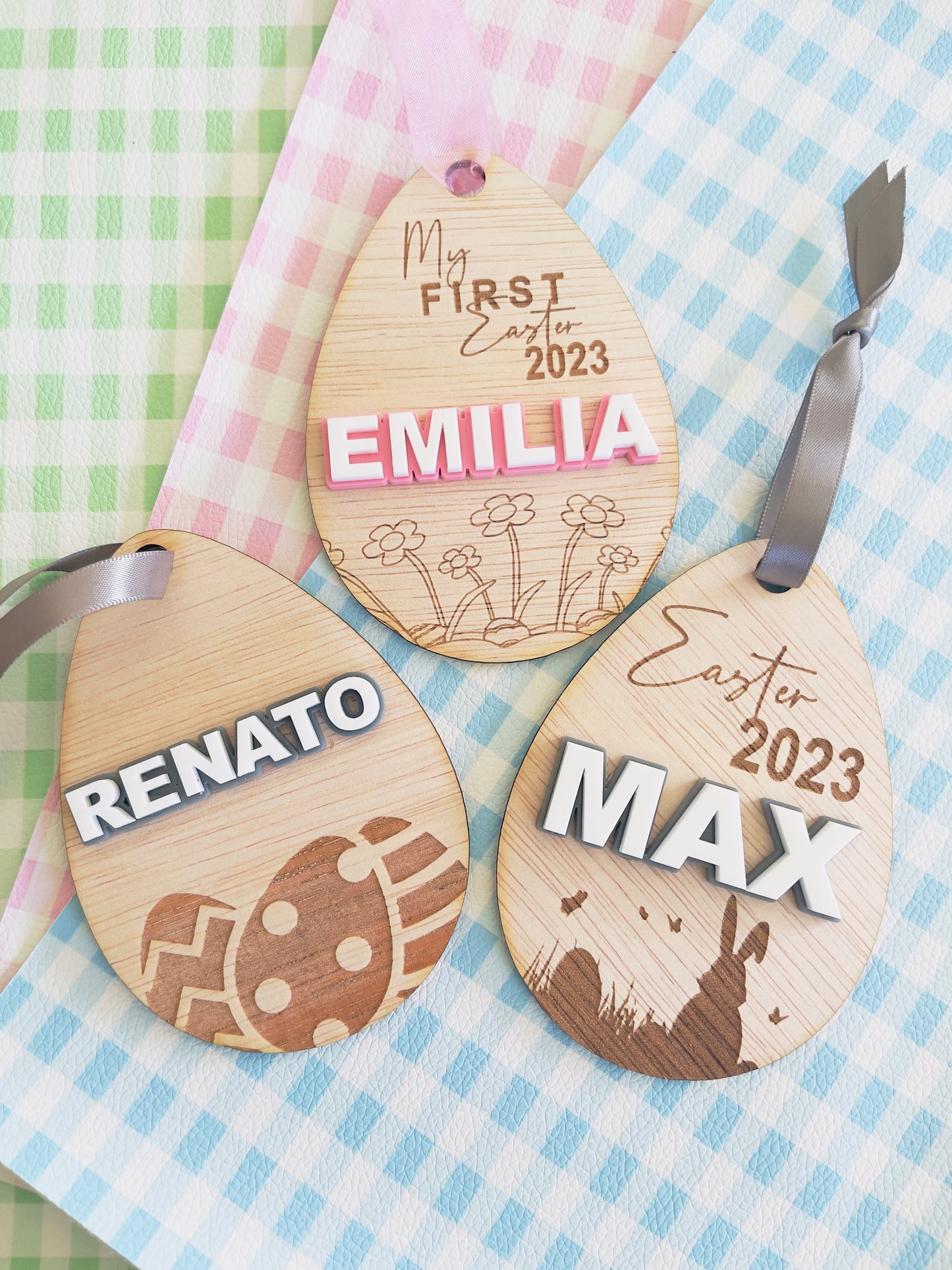 Wooden Easter Egg Tags