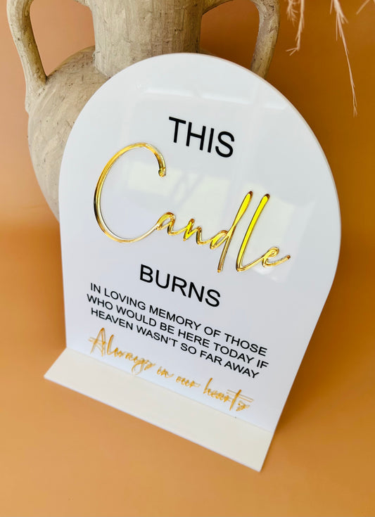This Candle Burns Sign