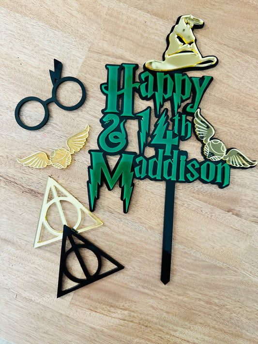 Harry Potter Themed Topper and charm set