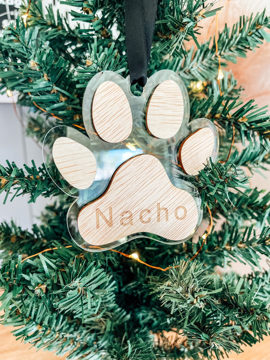 Paw Print Christmas Ornament
