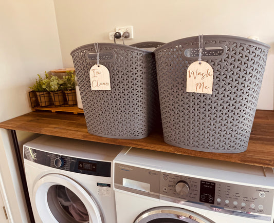 Laundry Basket Tags Set of two